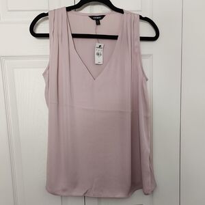 Express Soft Pink V-Neck Sleeveless Blouse